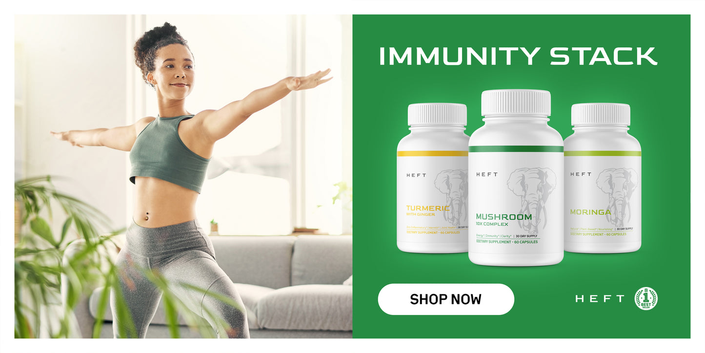 Immunity Stack | Mushroom 10X, Moringa, and Turmeric