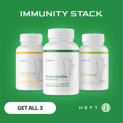 Immunity Stack | Mushroom 10X, Moringa, and Turmeric